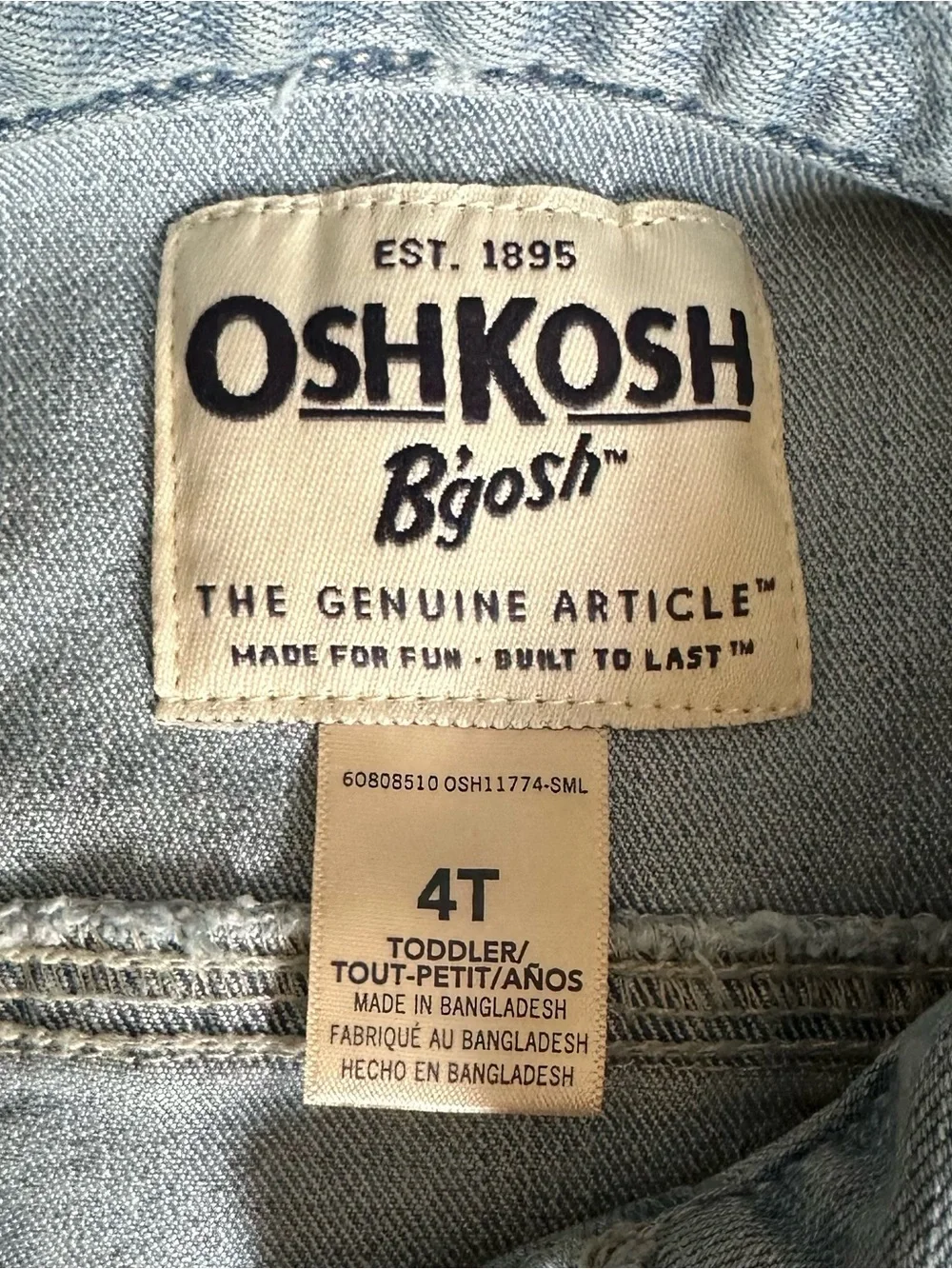 OshKosh B'gosh Light Blue Denim Jacket with Tiny Heart Details